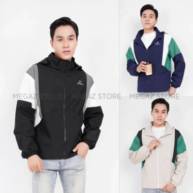 Áo khoác gió nam nữ Megaz 2 lớp phối màu, chống nước, cản gió - 199.000₫