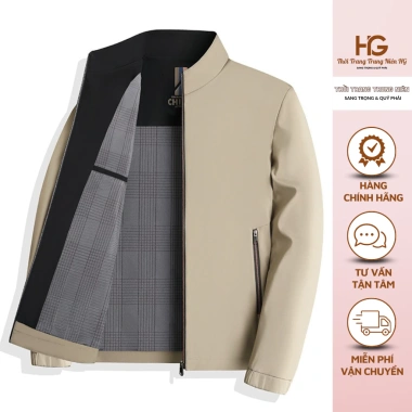 Áo Khoác Gió Nam Trung Niên Chống Gió, Chống Nước Sang Trọng, Giá 299.800₫