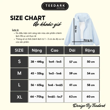 Áo khoác gió nhăn nữ TEEDARK BST01 - Thoáng mát, chống nắng, mũ, form rộng, giá 165.000₫ 9