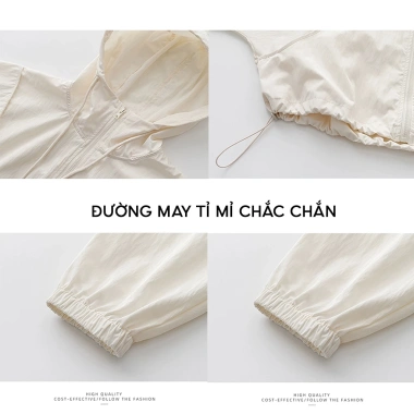 Áo Khoác Gió Nữ 2 Lớp Dày Dặn, Dây Rút Chống Gió & Nắng Cao Cấp - Giá 199k 6 Áo Khoác Gió Nữ 2 Lớp Dày Dặn, Dây Rút Chống Gió & Nắng Cao Cấp - Giá 199k 6