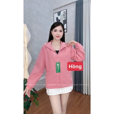 Áo khoác gió nữ 2 lớp lót lưới dày dặn, vải tráng bạc cản gió, kháng nước, chống UV 2.025 - Giá 86.900đ