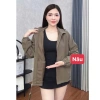Áo khoác gió nữ 2 lớp mới 2.025, túi kéo khóa, nắp túi ngược, phù hợp 4