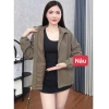 Áo khoác gió nữ 2 lớp mới 2.025, túi kéo khóa, nắp túi ngược, phù hợp 9