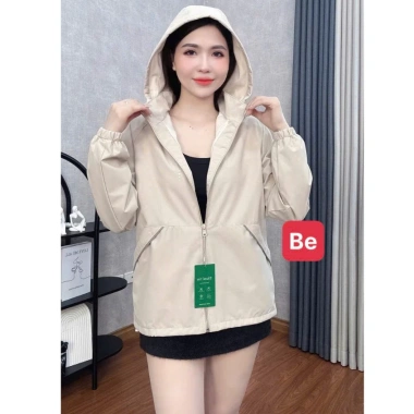 Áo khoác gió nữ 2 lớp mới 2.025, túi kéo khóa, nắp túi ngược, phù hợp 10