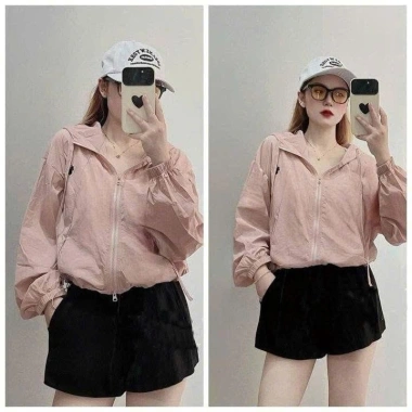 Áo khoác gió nữ 2 lớp thêu ngực, vải nhăn cản gió, kháng nước, túi khóa - 98.000đ 6 Áo khoác gió nữ 2 lớp thêu ngực, vải nhăn cản gió, kháng nước, túi khóa - 98.000đ 6