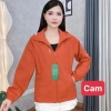 Áo khoác gió nữ 2 lớp thời trang 2.025 – Vải tráng bạc chống nước, in chữ ngực, 12 màu, size 38‑75kg 4
