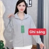 Áo khoác gió nữ 2 lớp thời trang 2.025 – Vải tráng bạc chống nước, in chữ ngực, 12 màu, size 38‑75kg 6