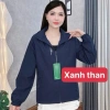 Áo khoác gió nữ 2 lớp thời trang 2.025 – Vải tráng bạc chống nước, in chữ ngực, 12 màu, size 38‑75kg 7