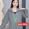 Áo khoác gió nữ 2 lớp thời trang 2.025 – Vải tráng bạc chống nước, in chữ ngực, 12 màu, size 38‑75kg 8