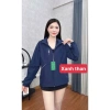 Áo khoác gió Nữ 2.025 túi kéo khóa, nắp túi ngược, túi trong - size 2