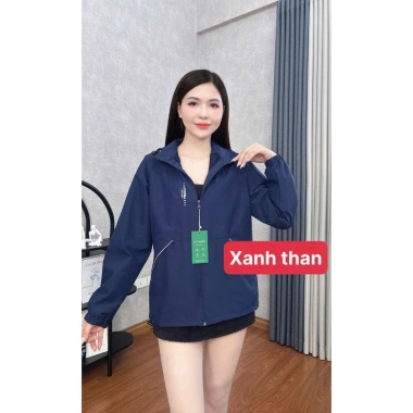 Áo khoác gió Nữ 2.025 túi kéo khóa, nắp túi ngược, túi trong - size 2