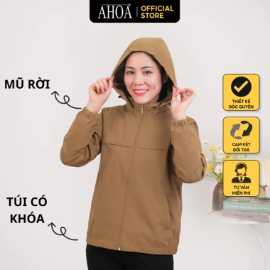 Áo Khoác Gió Nữ AHOA 2 Lớp Giữ Nhiệt, Chống Bụi Cản Gió - Giá 159.000 VNĐ