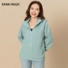 Áo Khoác Gió Nữ Chất Lượng Cao Cản Bụi Cản Gió Vải Trắng Bạc Chống Nước 69k 6