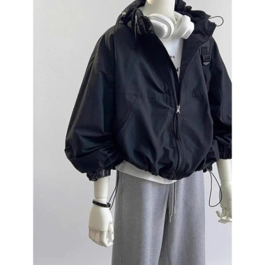 Áo khoác gió nữ croptop chất gió ô ly trơn, dây rút, Unisex N25 - Giảm giá 235k 5 Áo khoác gió nữ croptop chất gió ô ly trơn, dây rút, Unisex N25 - Giảm giá 235k 5