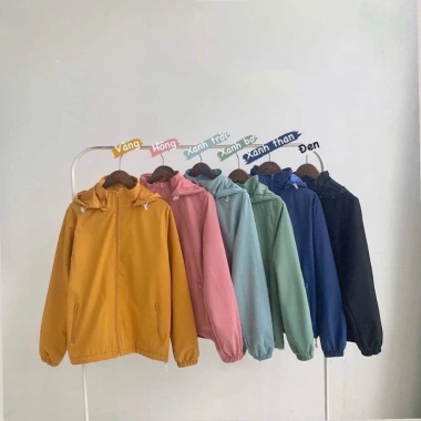 Áo khoác gió nữ lót lông cừu vải nano tráng bạc chống nước, gió, bám bụi, túi zip - 102k 4