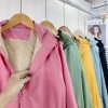 Áo khoác gió nữ lót lông cừu vải nano tráng bạc chống nước, gió, bám bụi, túi zip - 102k 7