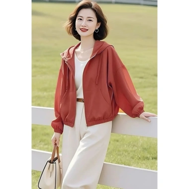 Áo khoác gió nữ siêu nhẹ đỏ, chống nắng gió nước, thời trang size M-3XL 150k