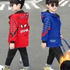 Áo Khoác Gió Siêu Nhân Nhện Cho Bé Trai 14-35kg Chống Nước Tráng Bạc 105k