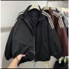 Áo khoác gió trần bông 2 lớp nữ dày dặn, tay viền dáng thể thao - Giá chỉ 118.999₫