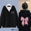 Áo khoác hoodie in nơ chất liệu dày mịn, dáng rộng phong cách - Giá 135.000 VND 3