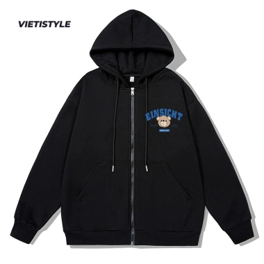 Áo khoác hoodie zip gấu Agroo nỉ bông cao cấp - Hot Trend 2.026 VIETISTYLE giảm 329k