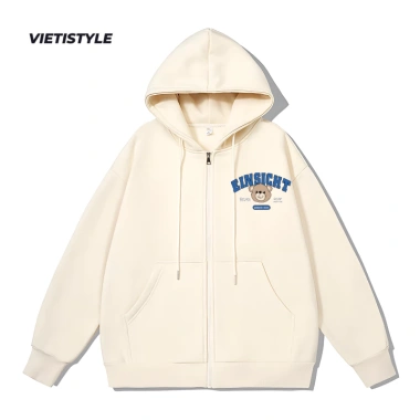 Áo khoác hoodie zip gấu Agroo nỉ bông cao cấp - Hot Trend 2.026 VIETISTYLE giảm 329k