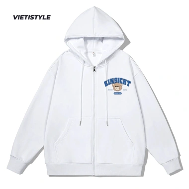 Áo khoác hoodie zip gấu Agroo nỉ bông cao cấp - Hot Trend 2.026 VIETISTYLE giảm 329k