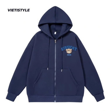 Áo khoác hoodie zip gấu Agroo nỉ bông cao cấp - Hot Trend 2.026 VIETISTYLE giảm 329k
