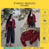 Áo khoác jean nữ croptop 2 túi nắp tay dài Hồng Pastel - Giá chỉ 165k giảm từ 212.850