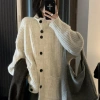 Áo khoác len cardigan cổ cao dệt kim mùa đông rộng hottrend Tết 2.026 giá 343k