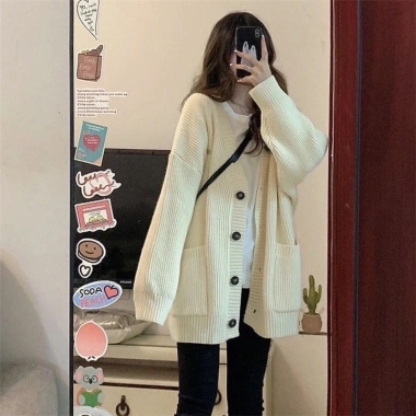 Áo khoác len cardigan dài rộng hottrend Hàn Quốc chất liệu dày dặn, giao trước Tết, chỉ 159k