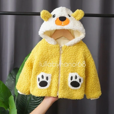Áo khoác lông cừu tai gấu Tết 2.021 cho bé 1-6 tuổi, cực xinh giảm giá 145k 10 Áo khoác lông cừu tai gấu Tết 2.021 cho bé 1-6 tuổi, cực xinh giảm giá 145k 10