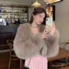 Áo khoác lông trẻ Trung Giả LÔNG CÁO thu đông ấm áp thời trang giảm còn 396.233 VND 4