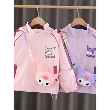 Áo khoác lót lông Kuromi 10-45KG chất vải gió tráng bạc, chống gió, cản nước - 81.600₫ 9