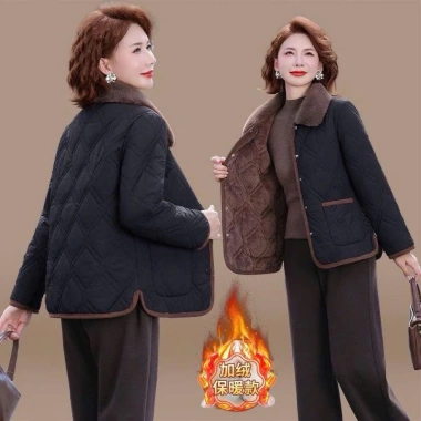 Áo khoác lót lông trần trám cho mẹ, bà – ấm áp, thời trang, giảm giá 255k (giá gốc 313.650)