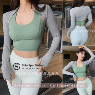 Áo khoác lửng Gym Yoga Pilates Thun Poly mềm mịn thoáng, giảm còn 195.000đ từ 241.800đ 5