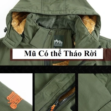 Áo khoác nam chống nước 3 lớp lót lông ấm, áo rét, chắn gió giữ nhiệt - Giá 638.000 VND 7 Áo khoác nam chống nước 3 lớp lót lông ấm, áo rét, chắn gió giữ nhiệt - Giá 638.000 VND 7