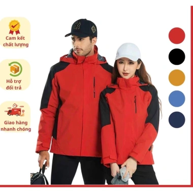 Áo khoác nam nữ phối màu chống nước cản gió - Giá chỉ 116.355 VND giảm mạnh 3