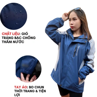 Áo khoác nam nữ phối màu chống nước cản gió - Giá chỉ 116.355 VND giảm mạnh 10