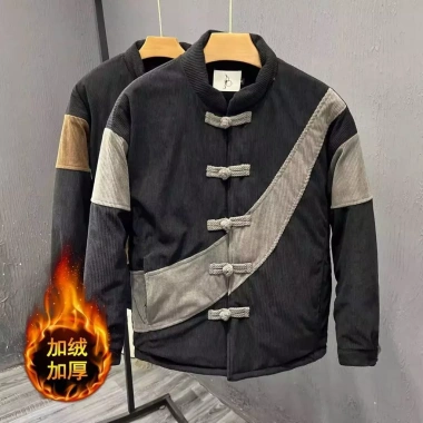 Áo khoác nam Trung Hoa 2.025 lông cừu lót dày ấm, chuẩn Tết Nguyên Đán - 455.437₫