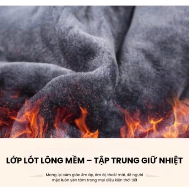 Áo khoác nam trung niên lót lông Quảng Châu, ấm áp, tăng bố - Giảm Tết 2.025 STY 459k 3