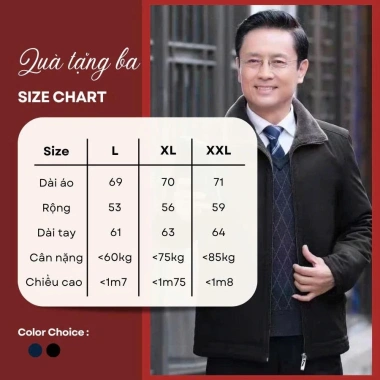 Áo khoác nam trung niên lót lông Quảng Châu, ấm áp, tăng bố - Giảm Tết 2.025 STY 459k 9
