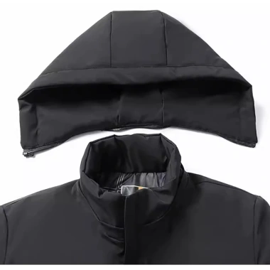 Áo khoác nam trung niên lót lông siêu ấm, mũ tháo rời, chống nước nhẹ – Giá 435k