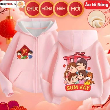 Áo Khoác Nỉ Bông Tết 2.026 BABYMALL Lót Lông Mềm Giữ Nhiệt Giữ Ấm Giá 197k 6