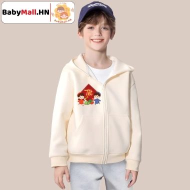 Áo khoác nỉ bông Tết Sum Vầy 2.026 cho bé trai & bé gái - BABYMALL, lót lông ấm, giảm còn 197.000₫ 5