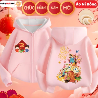 Áo Khoác Nỉ Bông Tết Sum Vầy 2.026 Cho Bé Trai & Gái - GoGo Baby Lót Lông Ấm