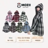 Áo khoác nỉ Dạ Dày Dặn MOZII có nón rộng, phong cách Hàn Quốc, form rộng, chống nắng, chỉ 103k
