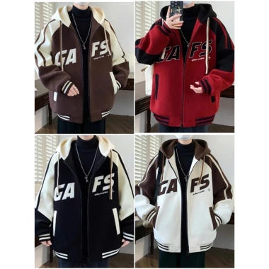 Áo khoác nỉ nam có túi trong, logo thêu, nón to, dây kéo chắc chắn – Giá 129k