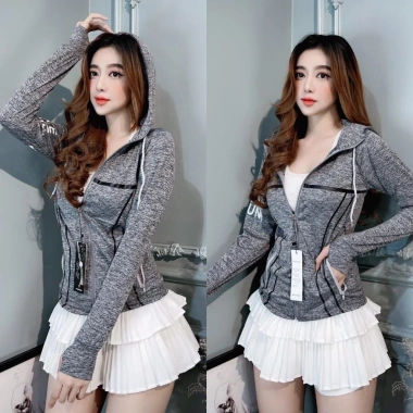Áo khoác nữ chống nắng thun lạnh form rộng, nón to, size 80kg – 135.000đ 9
