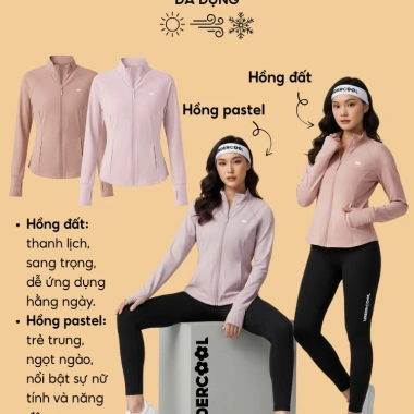 Áo Khoác Nữ Chống Nắng UnderCool ACN12 – Vải Su Mỏng, Co Giãn, Cản Gió, Thể Thao, Giá 245k